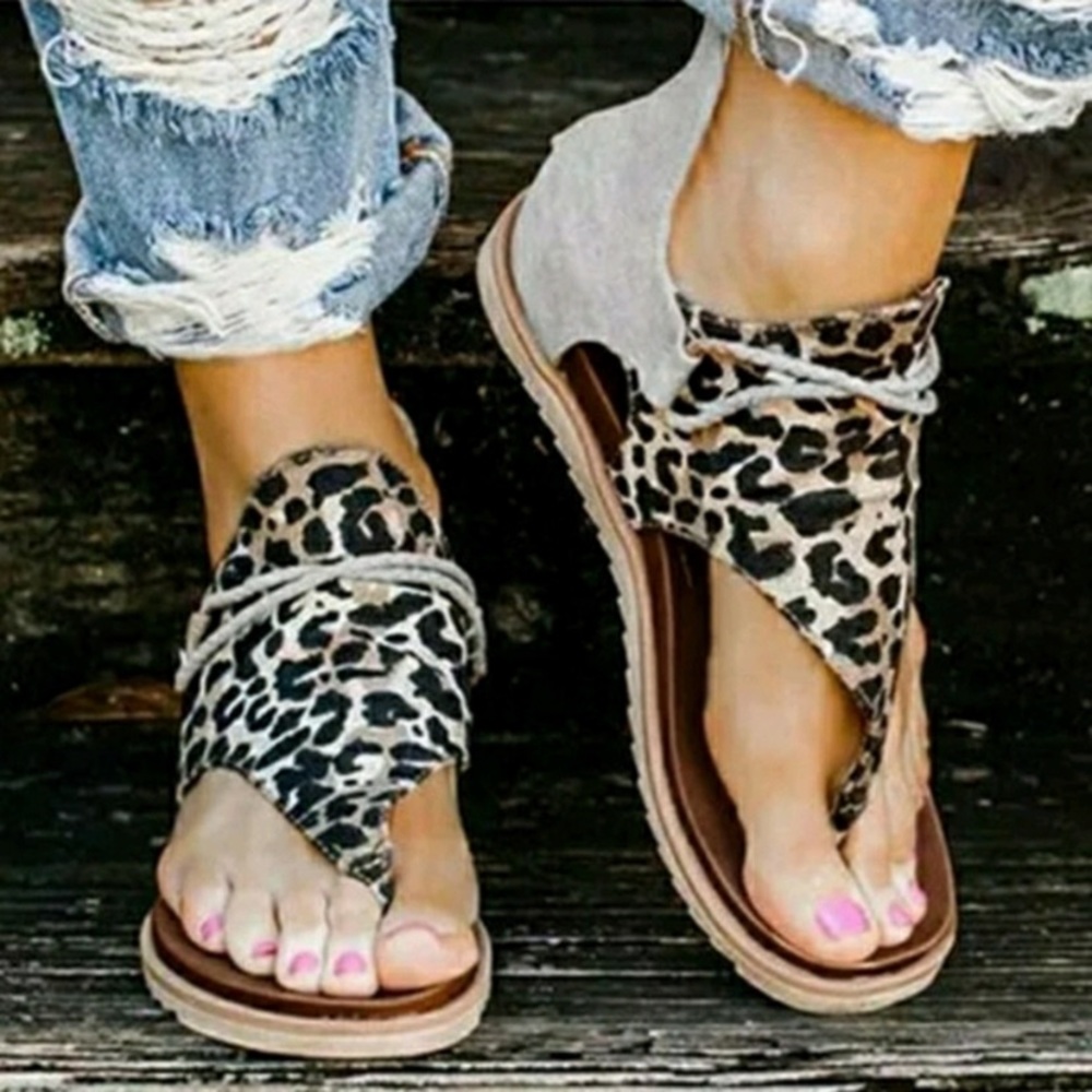 Leopard Print Sandals